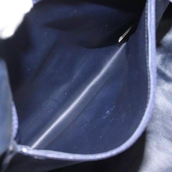 CELINE C Macadam Hand Bag Canvas Navy Auth bs23203 - Picture 11 of 16